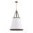 Crystorama Callahan 6 Light Pendant, Luxe Gold/White