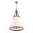 Crystorama Callahan 6 Light Pendant, Luxe Gold/White