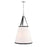 Crystorama Callahan 6 Light Pendant, Polished Nickel/White