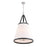 Crystorama Callahan 6 Light Pendant, Polished Nickel/White