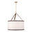 Crystorama Callahan 8 Light 28" Pendant, Luxe Gold/White