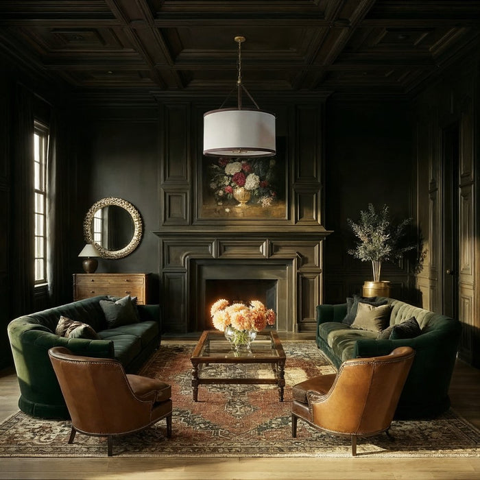 Crystorama Callahan 8 Light 28" Pendant, Luxe Gold/White