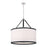 Crystorama Callahan 8 Light 28" Pendant, Polished Nickel/White - CAL-2408-PN