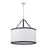Crystorama Callahan 8 Light 28" Pendant, Polished Nickel/White