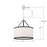 Crystorama Callahan 8 Light 28" Pendant, Polished Nickel/White