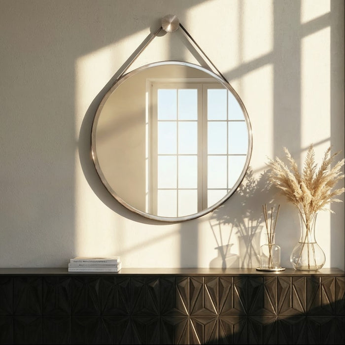 Crystorama Callahan 17.75" Mirror, Polished Nickel