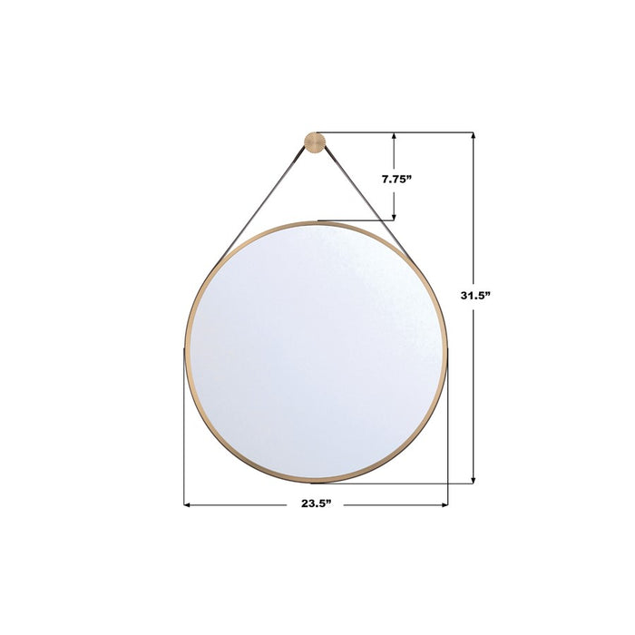 Crystorama Callahan 23.5" Mirror, Luxe Gold