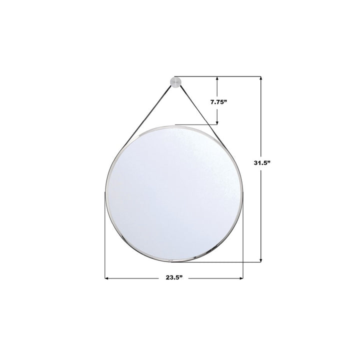 Crystorama Callahan 23.5" Mirror, Polished Nickel