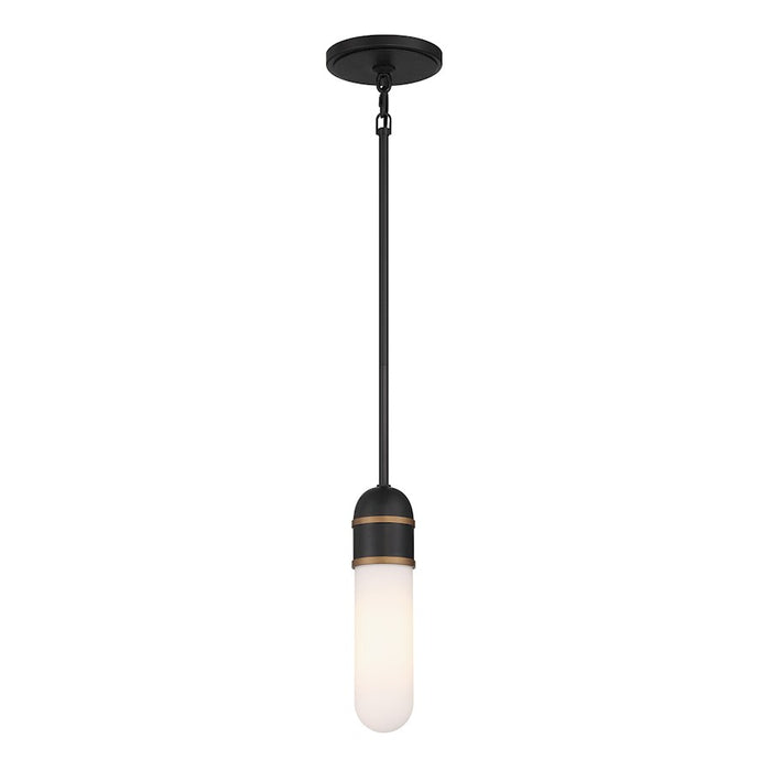 Crystorama Capsule 1 Light Mini Pendant, Black/Gold/White - CAP-8511-MK-TG