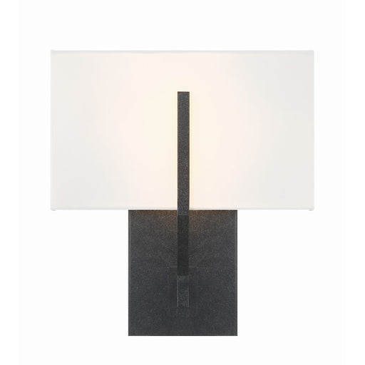 Crystorama Carlyn 2 Light Sconce, Black