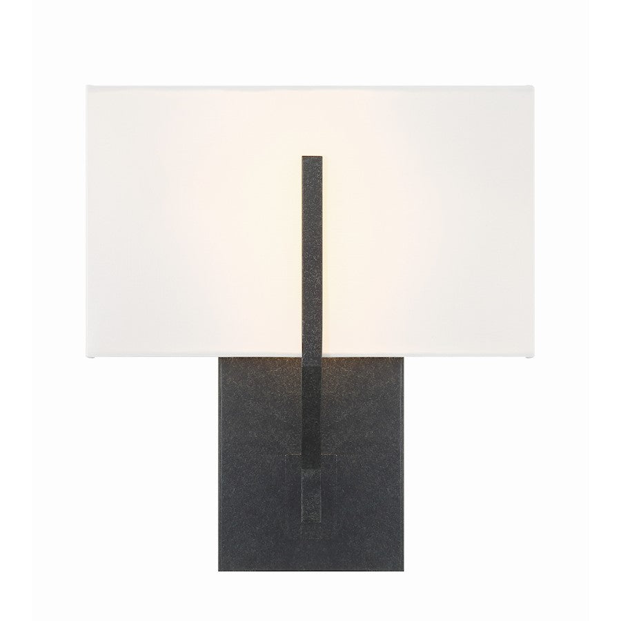 Crystorama Carlyn 2 Light Sconce, Black
