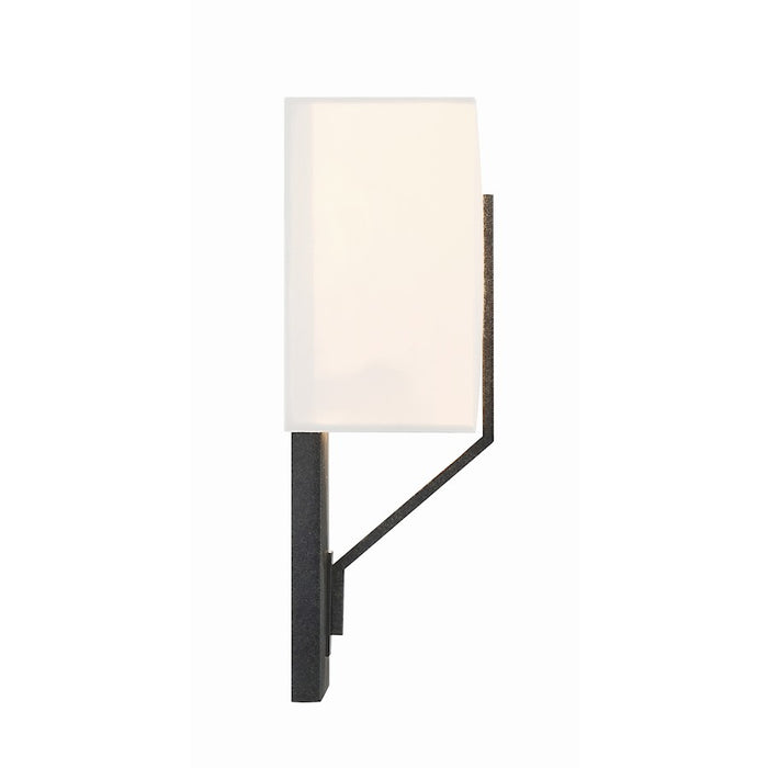 Crystorama Carlyn 2 Light Sconce, Black