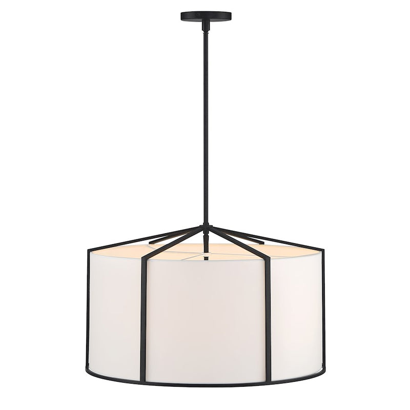 Crystorama Carlyn Pendant, Black/White