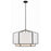 Crystorama Carlyn 6 Light Chandelier, Black/White