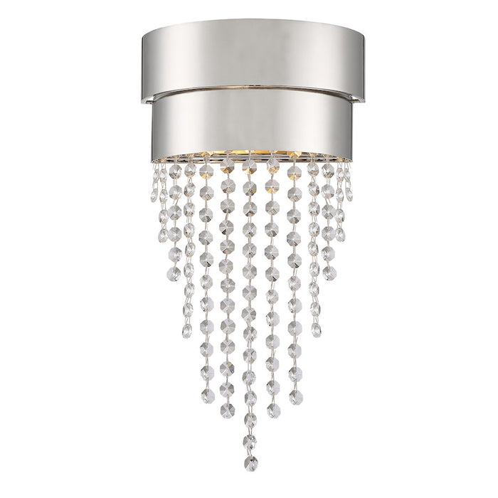 Crystorama Clarksen 2 Light Wall Mount, Polished Nickel