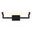 Crystorama Clinton 1 Light Bathroom Vanity, Matte Black/Glass