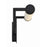 Crystorama Clinton 1 Light Bathroom Vanity, Matte Black/Glass
