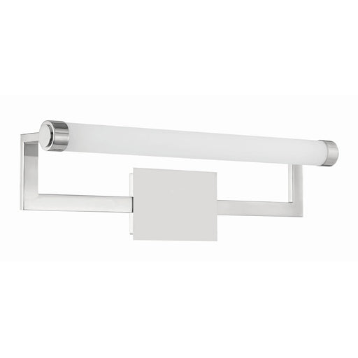 Crystorama Clinton 1 Light Bathroom Vanity, Polished Nickel/Glass