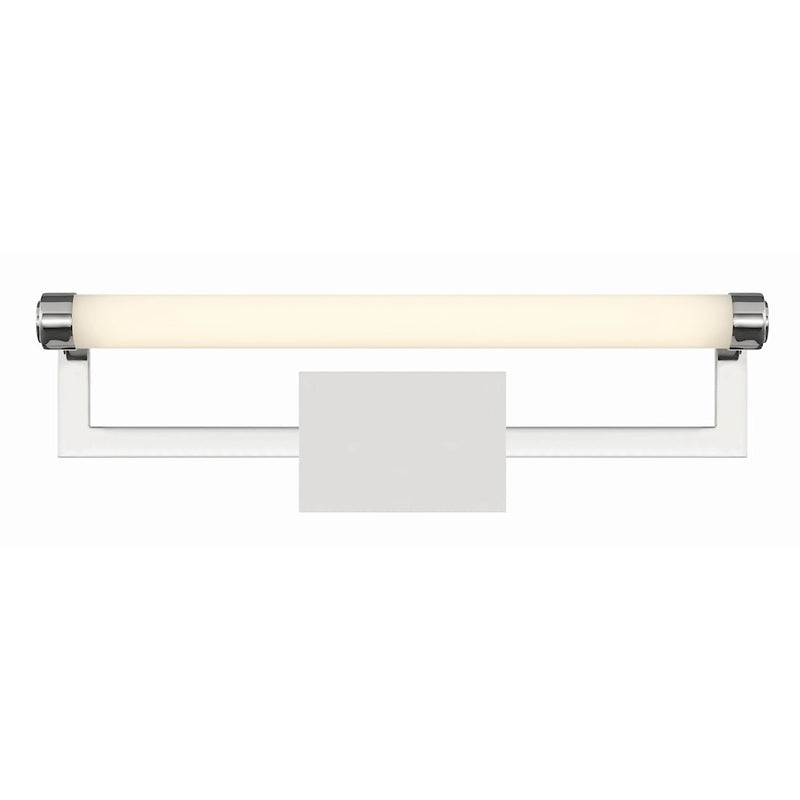 Crystorama Clinton 1 Light Bathroom Vanity, Polished Nickel/Glass