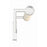 Crystorama Clinton 1 Light Bathroom Vanity, Polished Nickel/Glass