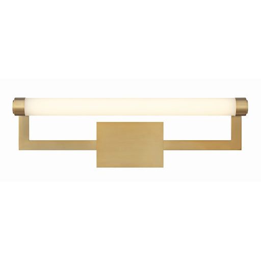 Crystorama Clinton 1 Light Bathroom Vanity, Vibrant Gold/Glass