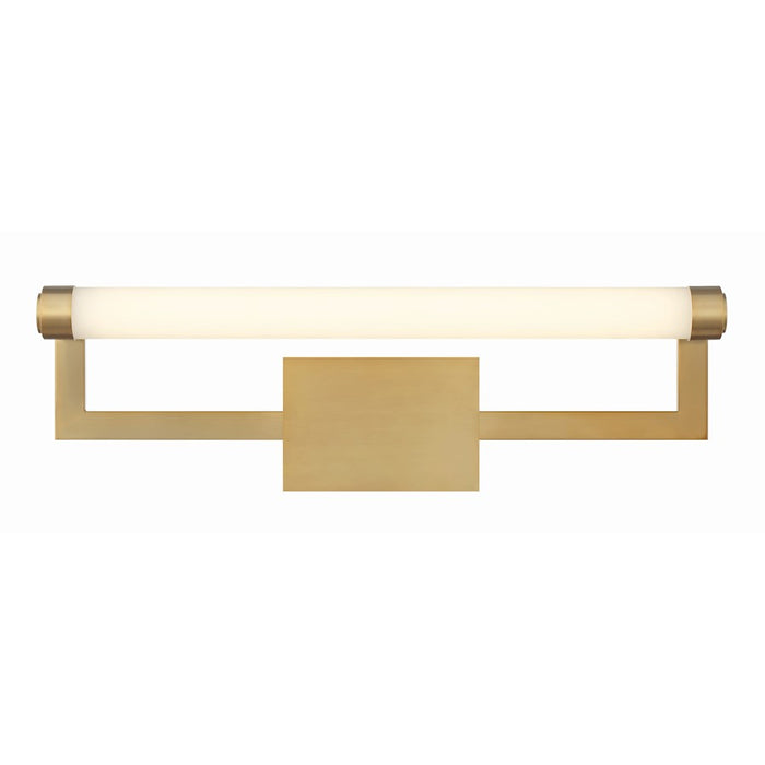 Crystorama Clinton 1 Light Bathroom Vanity, Vibrant Gold/Glass