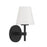 Crystorama Colton 1 Light 6" Sconce, Black/White