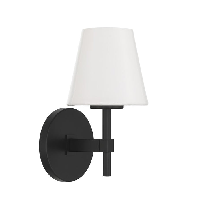Crystorama Colton 1 Light 6" Sconce, Black/White
