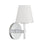 Crystorama Colton 1 Light 6" Sconce, Polished Chrome/White