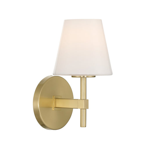 Crystorama Colton 1 Light 6" Sconce, Vibrant Gold/White - COL-201-VG