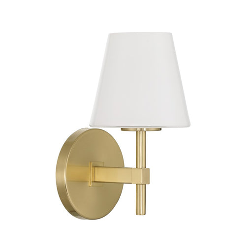 Crystorama Colton 1 Light 6" Sconce, Vibrant Gold/White