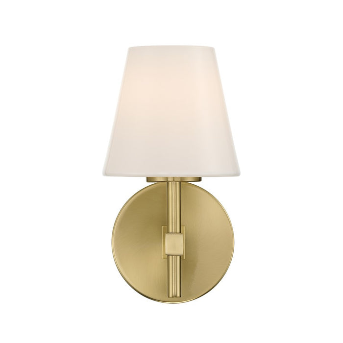Crystorama Colton 1 Light 6" Sconce, Vibrant Gold/White