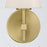 Crystorama Colton 1 Light 6" Sconce, Vibrant Gold/White