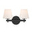 Crystorama Colton 2 Light 16" Sconce, Black/White - COL-202-BK