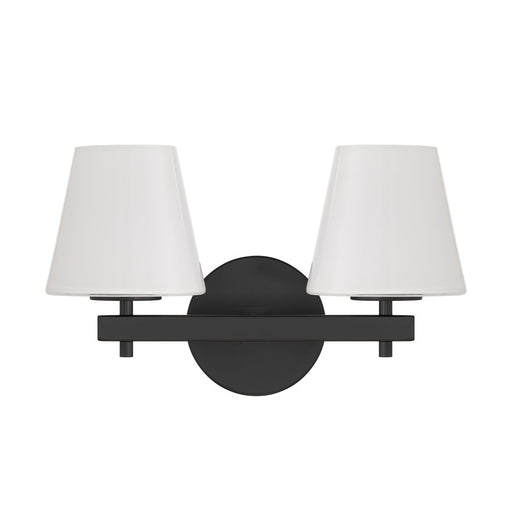 Crystorama Colton 2 Light 16" Sconce, Black/White
