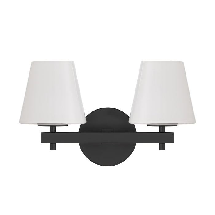 Crystorama Colton 2 Light 16" Sconce, Black/White