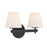 Crystorama Colton 2 Light 16" Sconce, Black/White