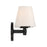 Crystorama Colton 2 Light 16" Sconce, Black/White
