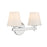 Crystorama Colton 2 Light 16" Sconce, Polished Chrome/White