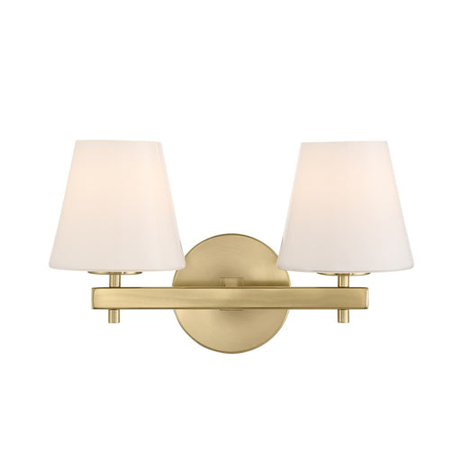 Crystorama Colton 2 Light 16" Sconce, Vibrant Gold/White - COL-202-VG
