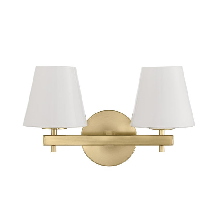 Crystorama Colton 2 Light 16" Sconce, Vibrant Gold/White