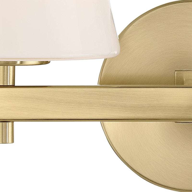 Crystorama Colton 2 Light 16" Sconce, Vibrant Gold/White