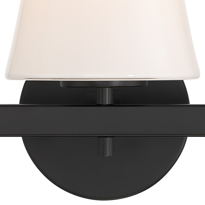 Crystorama Colton 3 Light 24.5" Bathroom Vanity, Black/White