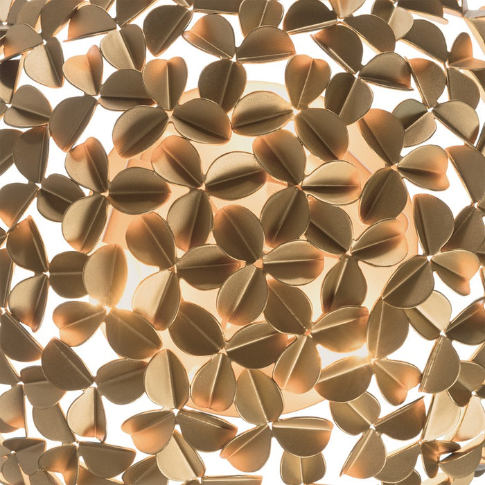 Crystorama Cora 3 Light 16" Flush/Semi Flush, Soft Gold