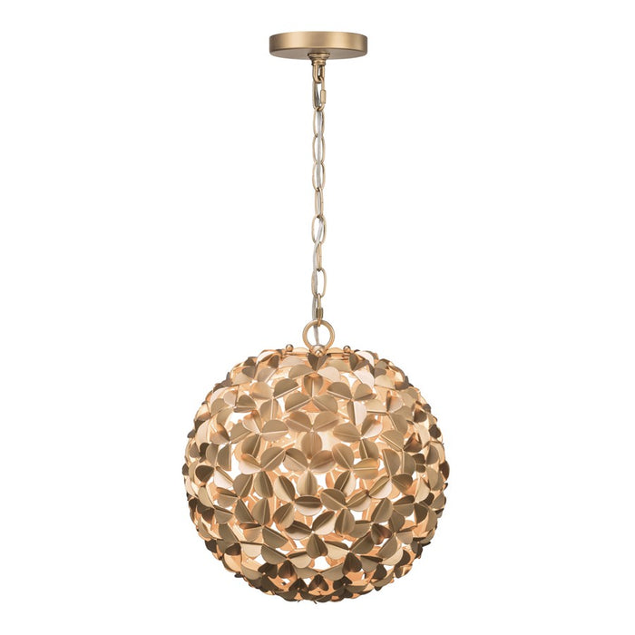 Crystorama Cora 1 Light 13" Chandelier, Soft Gold - COR-7105-SG