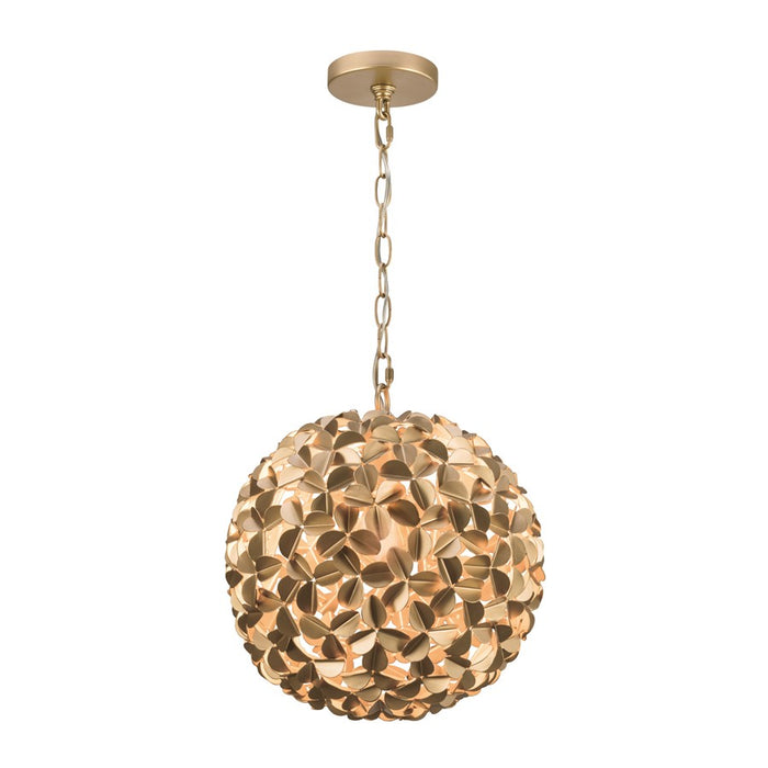 Crystorama Cora 1 Light 13" Chandelier, Soft Gold