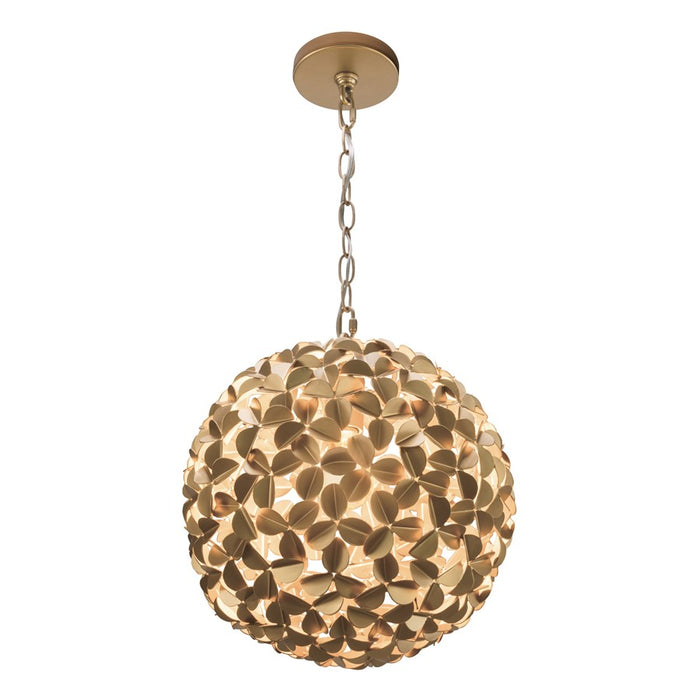 Crystorama Cora 1 Light 13" Chandelier, Soft Gold