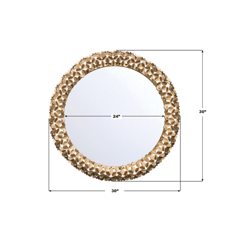 Crystorama Cora 30" Mirror, Soft Gold
