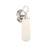 Crystorama Calvin 1 Light 4.75" Sconce, Polished Nickel/White