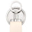 Crystorama Calvin 1 Light 4.75" Sconce, Polished Nickel/White